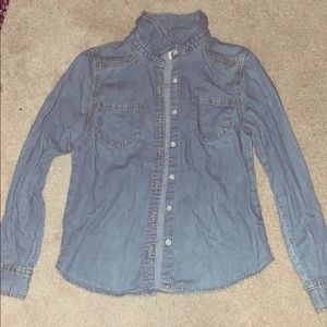 Thin Denim Button Up